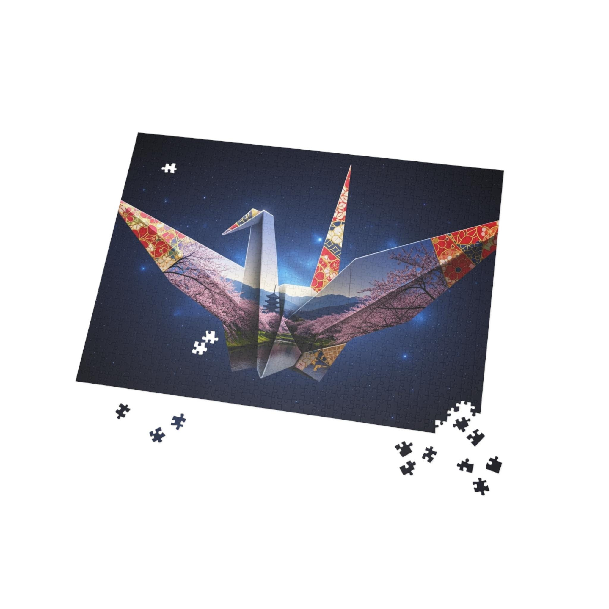 Moonlit Mount Fuji Cherry Blossom 1000 Piece Jigsaw Puzzle
